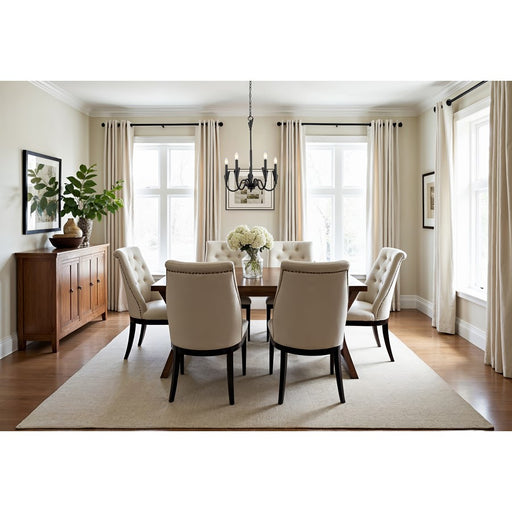 Z-Lite Claudelle 5 Light Chandelier, Matte Black/White