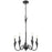 Z-Lite Claudelle 5 Light Chandelier, Matte Black/White