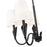 Z-Lite Claudelle 5 Light Chandelier, Matte Black/White
