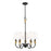 Z-Lite Claudelle 5Lt Chandelier, Matte Black/Modern Gold/White - 4014-24MB-MGLD