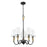 Z-Lite Claudelle 5Lt Chandelier, Matte Black/Modern Gold/White