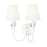 Z-Lite Claudelle 2 Light Wall Sconce, Textured White/White - 4014-2S-TW