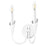 Z-Lite Claudelle 2 Light Wall Sconce, Textured White/White