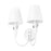 Z-Lite Claudelle 2 Light Wall Sconce, Textured White/White