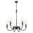 Z-Lite Claudelle 6 Light 32" Chandelier, Matte Black/White