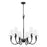 Z-Lite Claudelle 6 Light 32" Chandelier, Matte Black/White