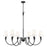 Z-Lite Claudelle 6 Light 46" Chandelier, Matte Black/White - 4014-46MB