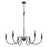 Z-Lite Claudelle 6 Light 46" Chandelier, Matte Black/White