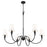 Z-Lite Claudelle 6 Light 46" Chandelier, Matte Black/White
