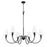 Z-Lite Claudelle 6 Light 46" Chandelier, Matte Black/White
