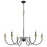 Z-Lite Claudelle 6Lt 46" Chandelier, Black/Modern Gold/White