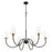 Z-Lite Claudelle 6Lt 46" Chandelier, Black/Modern Gold/White