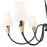 Z-Lite Claudelle 6Lt 46" Chandelier, Black/Modern Gold/White