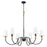 Z-Lite Claudelle 6Lt 46" Chandelier, Black/Modern Gold/White