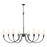 Z-Lite Claudelle 8 Light Chandelier, Matte Black/White - 4014-65MB