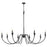 Z-Lite Claudelle 8 Light Chandelier, Matte Black/White