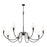 Z-Lite Claudelle 8 Light Chandelier, Matte Black/White