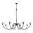 Z-Lite Claudelle 8 Light Chandelier, Matte Black/White