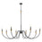 Z-Lite Claudelle 8Lt Chandelier, Matte Black/Modern Gold/White