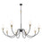 Z-Lite Claudelle 8Lt Chandelier, Matte Black/Modern Gold/White