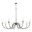 Z-Lite Claudelle 8Lt Chandelier, Matte Black/Modern Gold/White