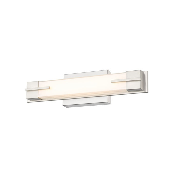 Z-Lite Chase 1 Light 18" Vanity, Brushed Nickel/Gloss Opal