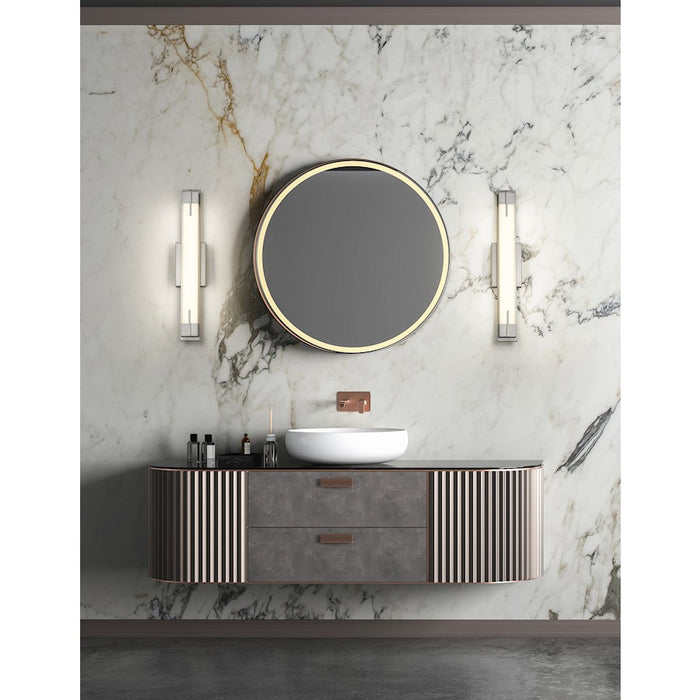 Z-Lite Chase 1 Light 23" Vanity, Brushed Nickel/Gloss Opal