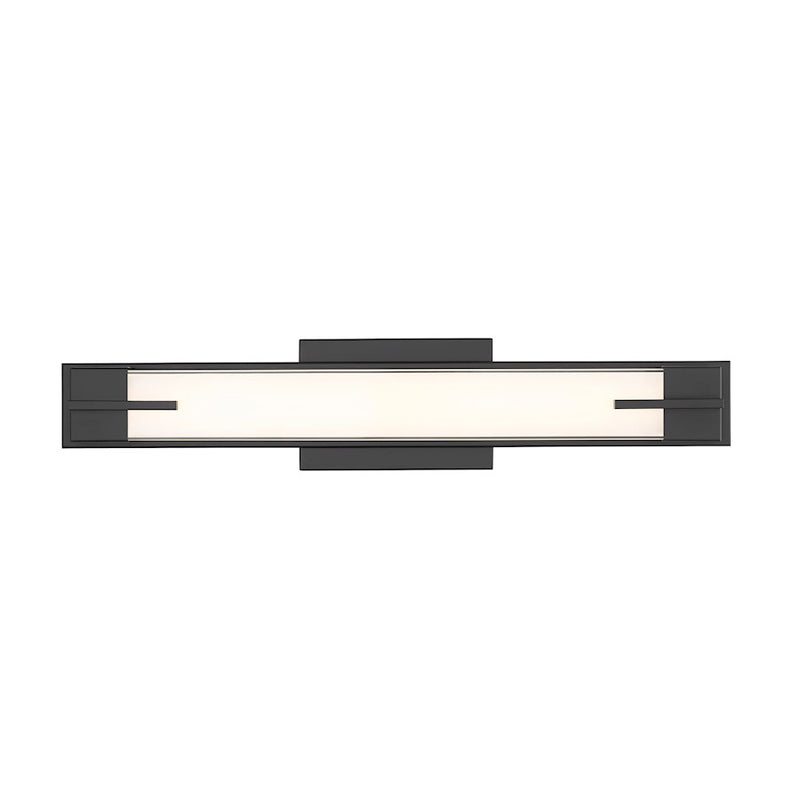 Z-Lite Chase 1 Light 23" Vanity, Matte Black/Gloss Opal