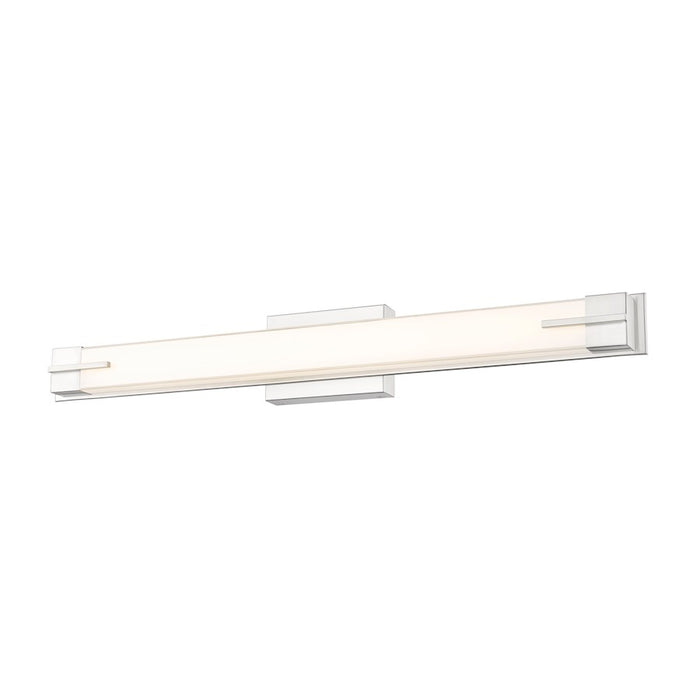 Z-Lite Chase 1 Light 33" Vanity, Brushed Nickel/Gloss Opal