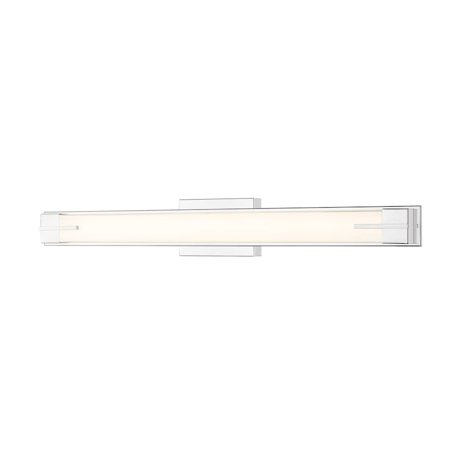 Z-Lite Chase 1 Light 33" Vanity, Chrome/Gloss Opal - 4100-33W-CH-LED