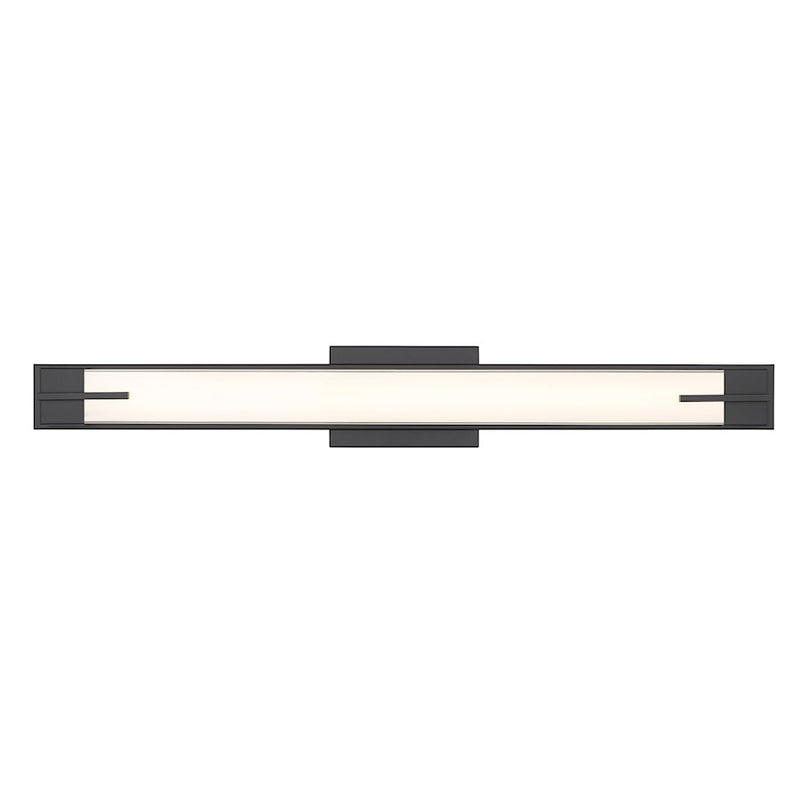 Z-Lite Chase 1 Light 33" Vanity, Matte Black/Gloss Opal
