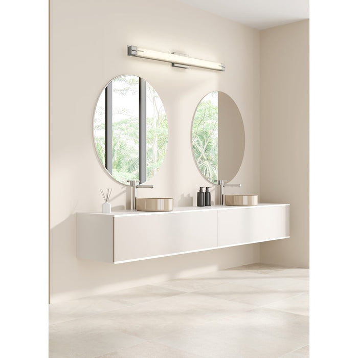 Z-Lite Chase 1 Light 43" Vanity, Brushed Nickel/Gloss Opal