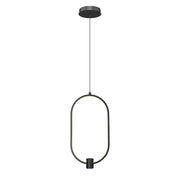 Z-Lite Saros 1 Light 10" Pendant, Matte Black/White - 4101-10MB-LED