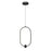 Z-Lite Saros 1 Light 10" Pendant, Matte Black/White - 4101-10MB-LED