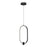 Z-Lite Saros 1 Light 10" Pendant, Matte Black/White