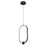 Z-Lite Saros 1 Light 10" Pendant, Matte Black/White