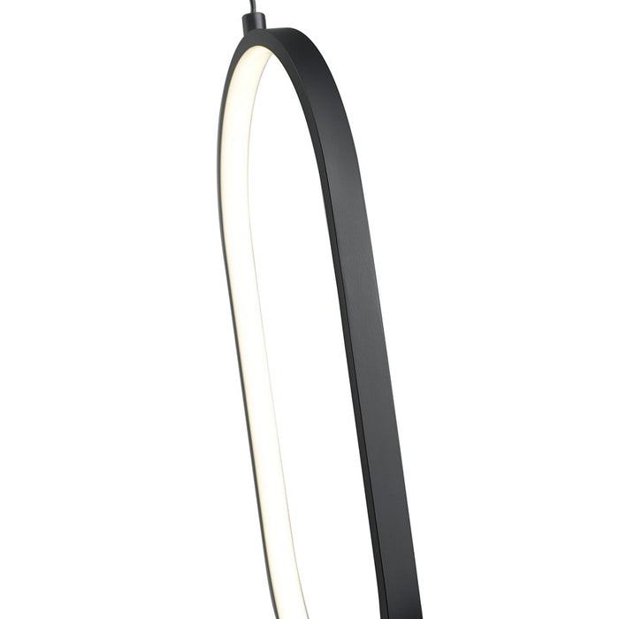 Z-Lite Saros 1 Light 10" Pendant, Matte Black/White