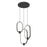 Z-Lite Saros 1 Light 14" Chandelier, Matte Black/White