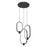 Z-Lite Saros 1 Light 14" Chandelier, Matte Black/White