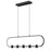 Z-Lite Saros 1 Light 42" Linear Chandelier, Matte Black/White - 4101-42L-MB-LED