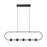Z-Lite Saros 1 Light 42" Linear Chandelier, Matte Black/White