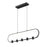 Z-Lite Saros 1 Light 42" Linear Chandelier, Matte Black/White
