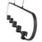 Z-Lite Saros 1 Light 42" Linear Chandelier, Matte Black/White