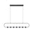Z-Lite Saros 1 Light 54" Linear Chandelier, Matte Black/White