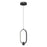 Z-Lite Saros 1 Light 7" Pendant, Matte Black/White