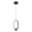 Z-Lite Saros 1 Light 7" Pendant, Matte Black/White