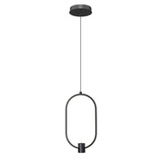 Z-Lite Saros 1 Light 9" Pendant, Matte Black/White - 4101-8MB-LED