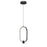 Z-Lite Saros 1 Light 9" Pendant, Matte Black/White