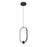 Z-Lite Saros 1 Light 9" Pendant, Matte Black/White