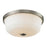 Z-Lite Montego 3 Light Flush Mount, Brushed Nickel, Matte Opal - 410F3